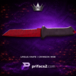 Faca Ursus Crimson Web em destaque